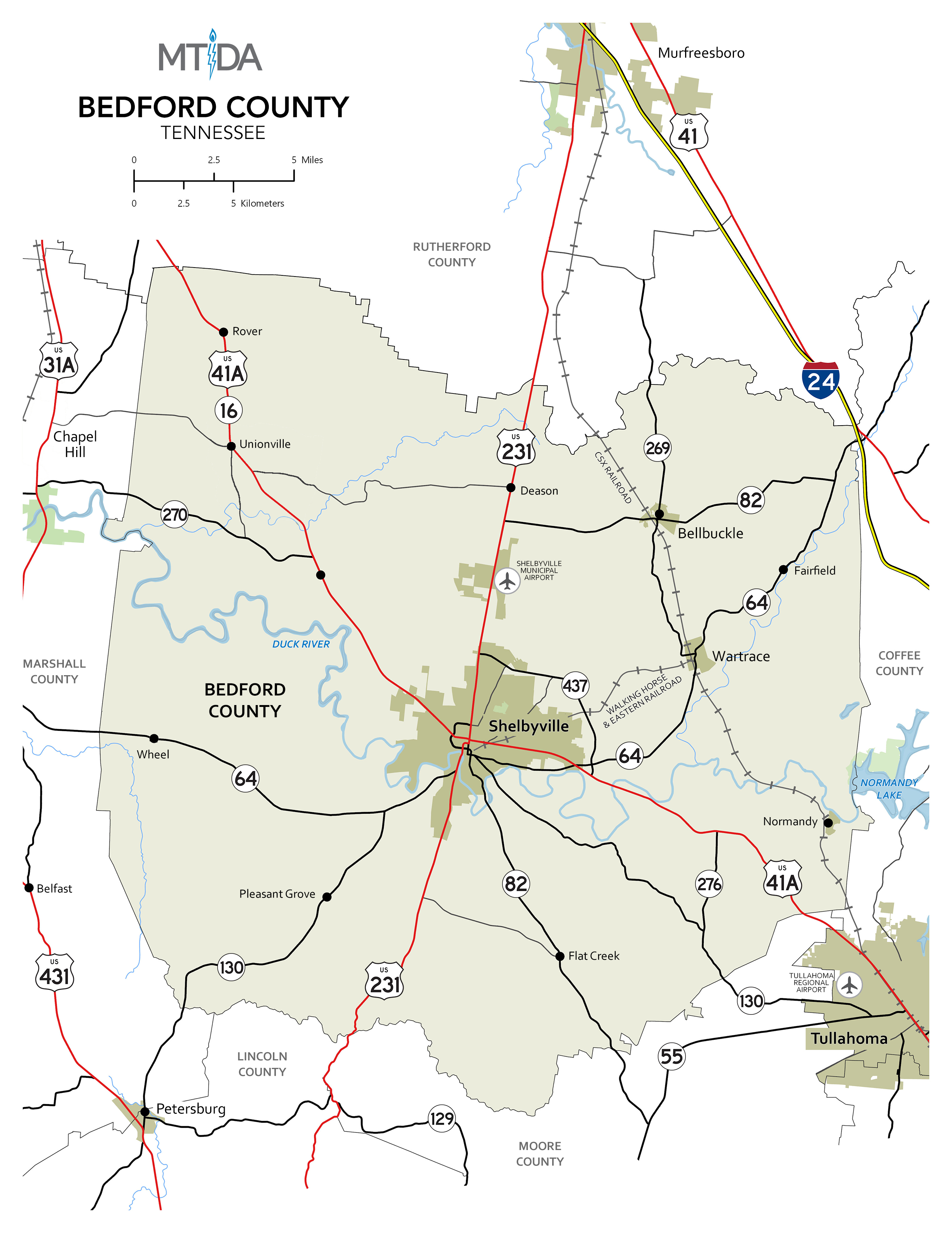 Bedford County Map 